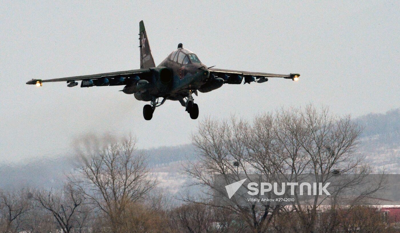 Tactical flight training at Chernigovka airfield, Primorye Territory