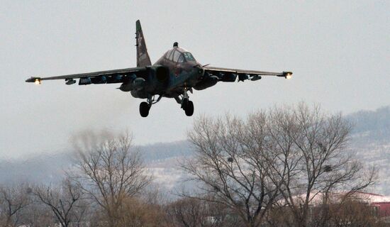 Tactical flight training at Chernigovka airfield, Primorye Territory