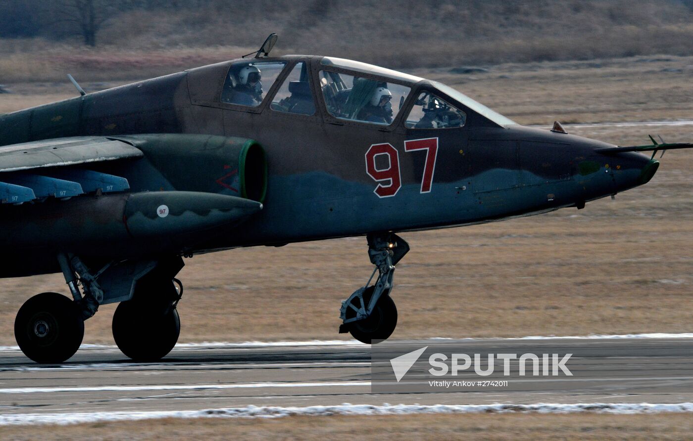 Tactical flight training at Chernigovka airfield, Primorye Territory