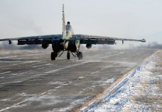 Tactical flight training at Chernigovka airfield, Primorye Territory