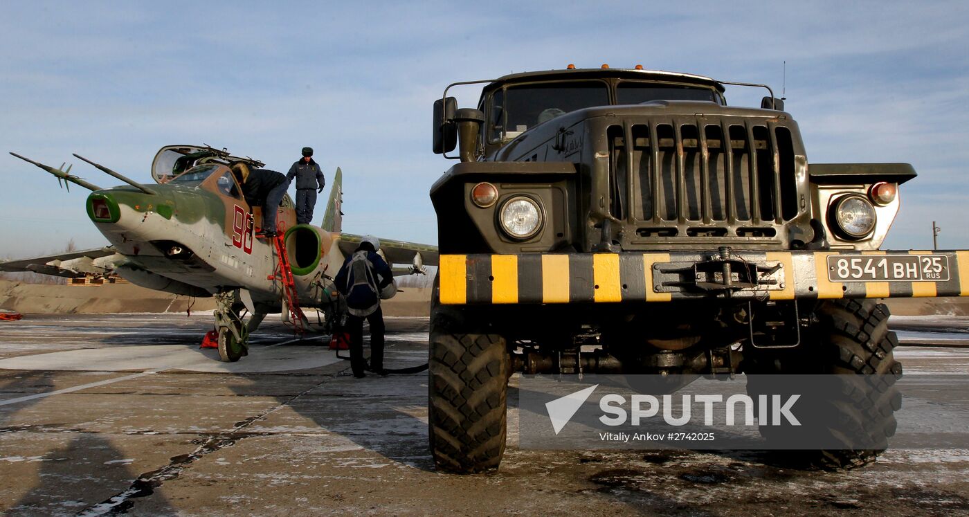Tactical flight training at Chernigovka airfield, Primorye Territory