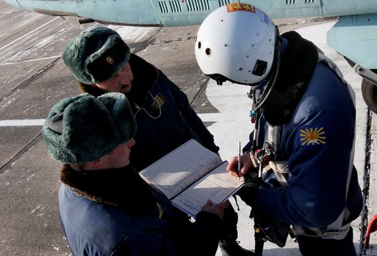 Tactical flight training at Chernigovka airfield, Primorye Territory