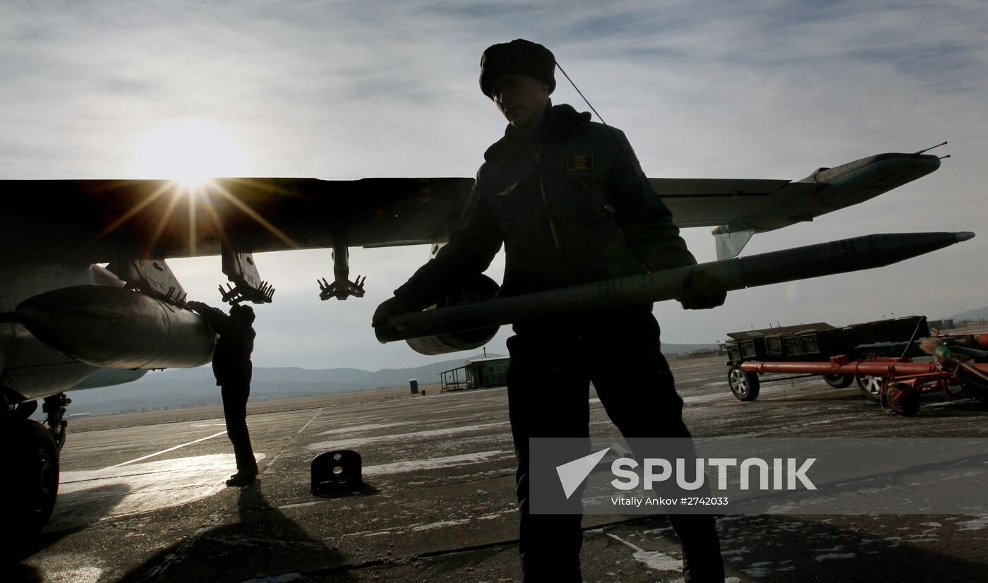 Tactical flight training at Chernigovka airfield, Primorye Territory