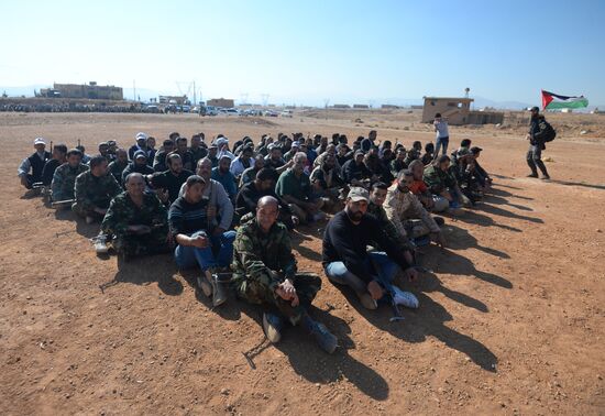 Self-defense fighters' training center in Syria