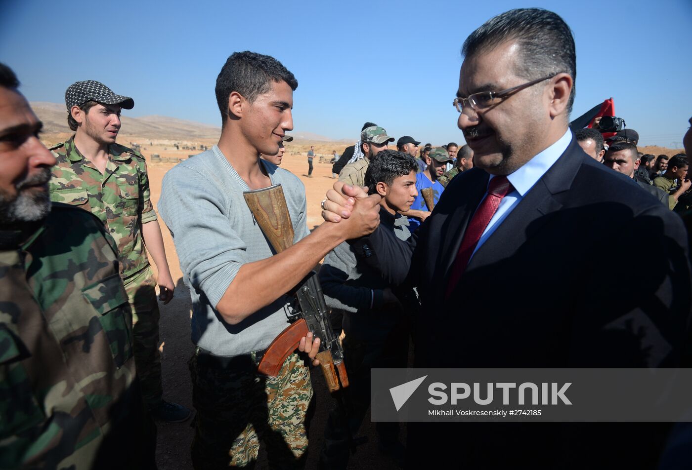 Self-defense fighters' training center in Syria