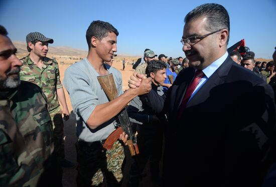 Self-defense fighters' training center in Syria