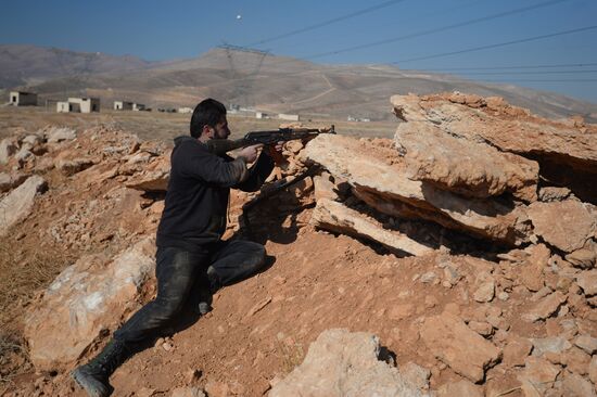 Self-defense fighters' training center in Syria