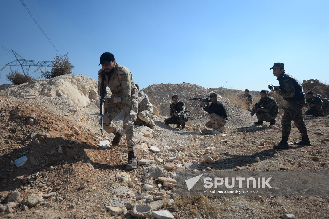 Self-defense fighters' training center in Syria