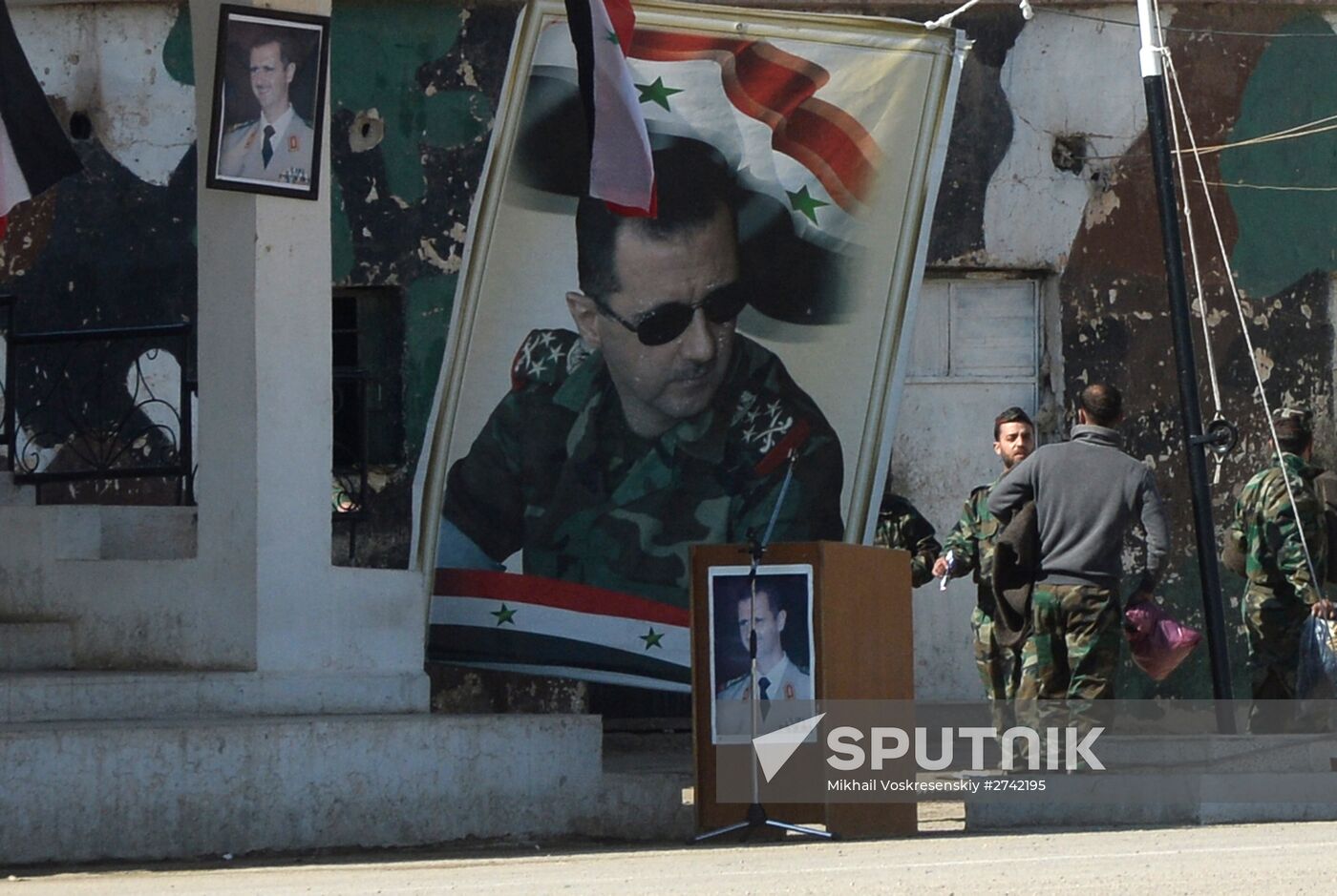Self-defense fighters' training center in Syria