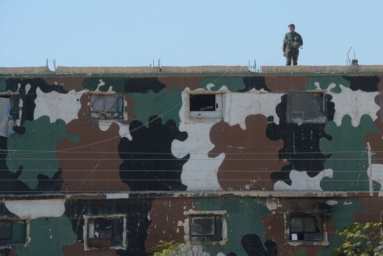 Self-defense fighters' training center in Syria