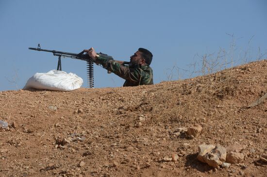 Self-defense fighters' training center in Syria