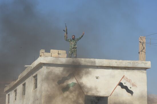 Self-defense fighters' training center in Syria