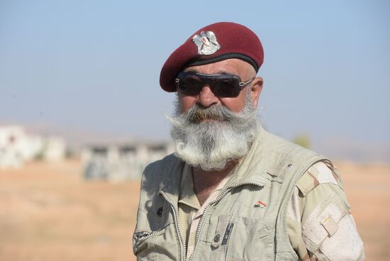 Self-defense fighters' training center in Syria