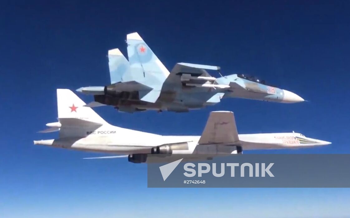 Russian Air Force's long-range aircraft hit ISIS targets in Syria