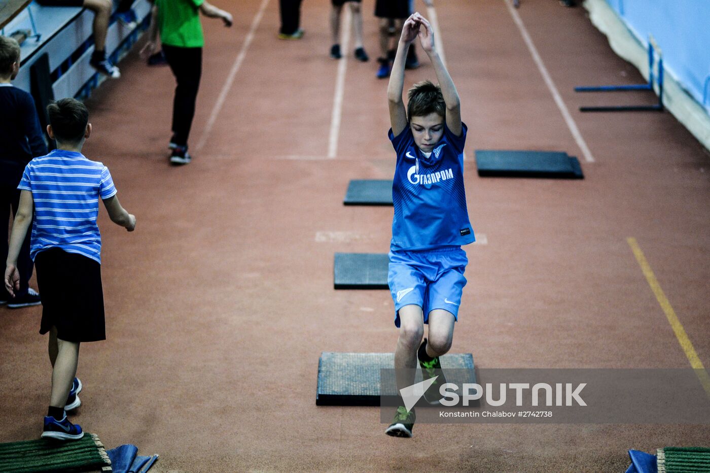 Track and field training in Veliky Novgorod