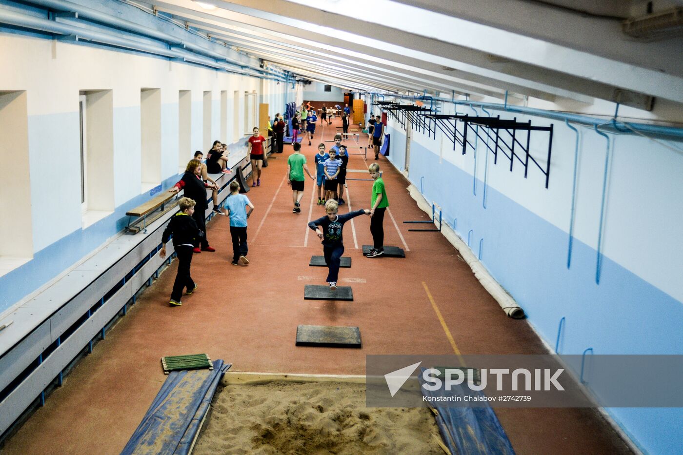 Track and field training in Veliky Novgorod