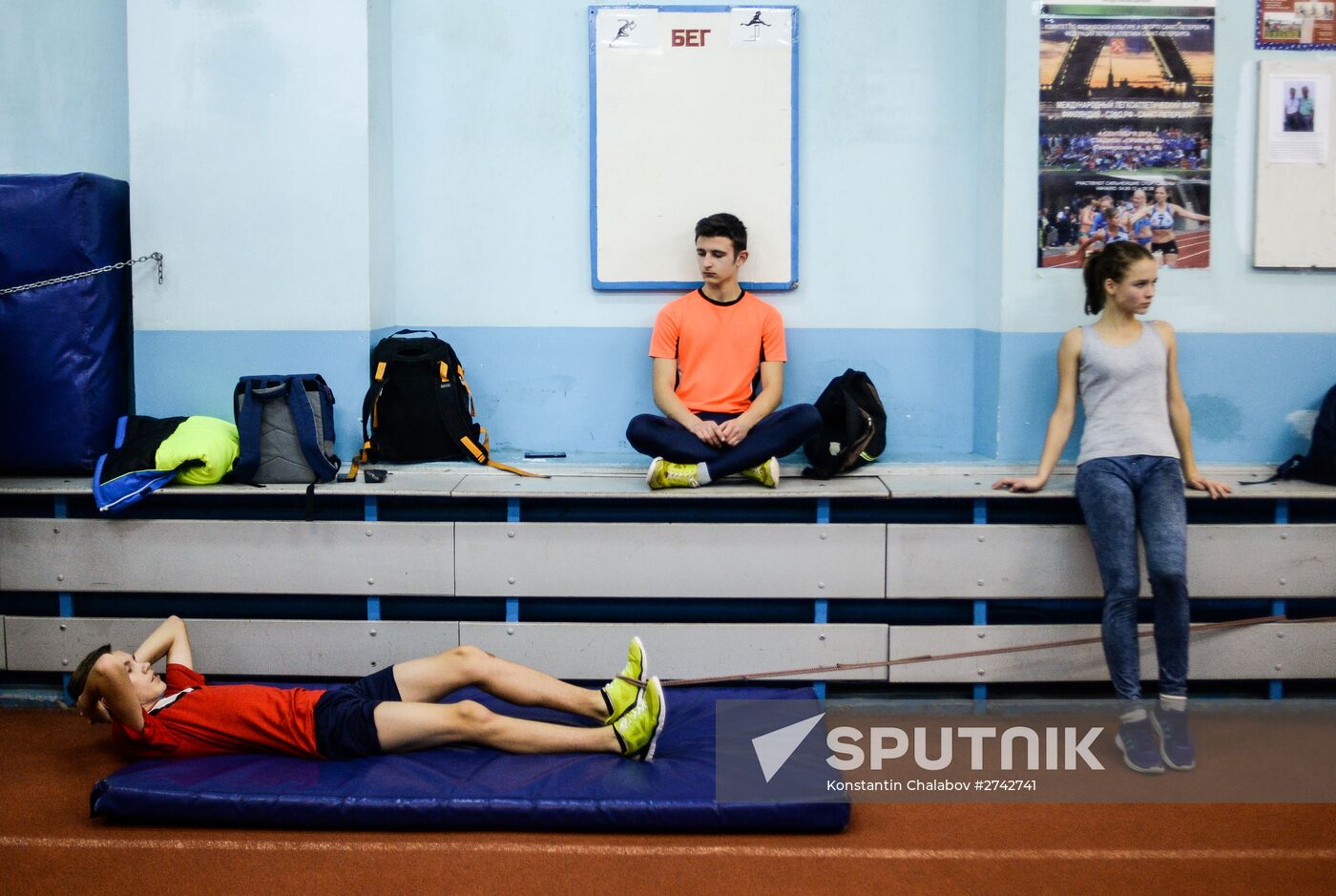 Track and field training in Veliky Novgorod