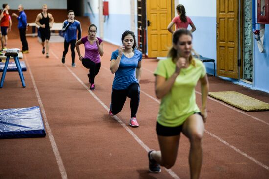 Track and field training in Veliky Novgorod