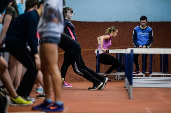 Track and field training in Veliky Novgorod