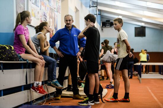 Track and field training in Veliky Novgorod