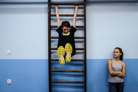 Track and field training in Veliky Novgorod