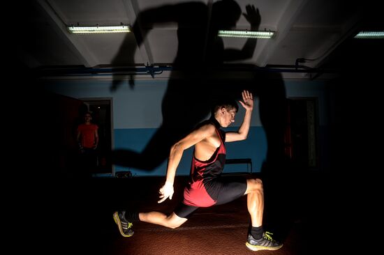 Track and field training in Veliky Novgorod