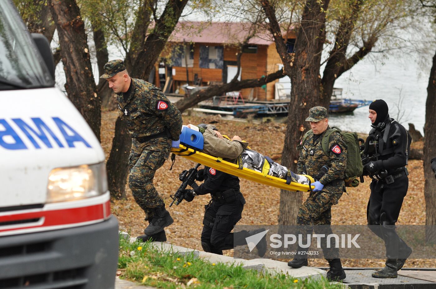 Anti-terrorism units of Serbia's Internal Ministry, Defense Ministry and special services stage exercise