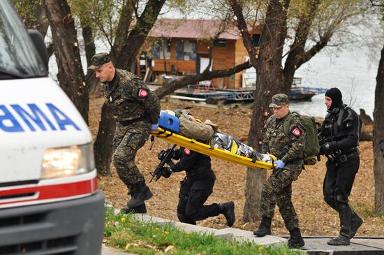 Anti-terrorism units of Serbia's Internal Ministry, Defense Ministry and special services stage exercise