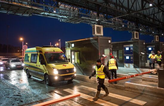 Opening of toll section of M11 Moscow–Saint Petersburg motorway