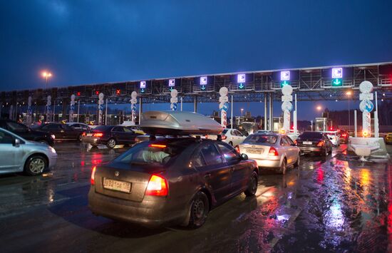 Opening of toll section of M11 Moscow–Saint Petersburg motorway
