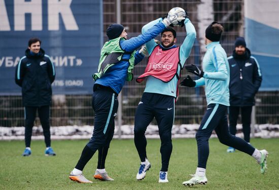 Football. UEFA Champions League. FC Zenit's training session