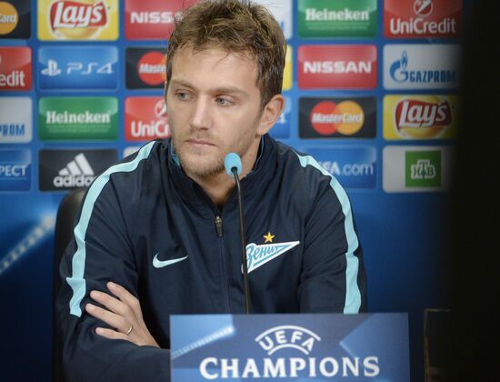 Football. Champions League. FC Zenit holds training session