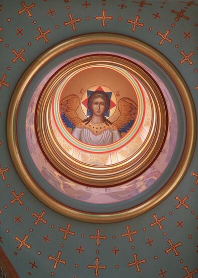 Wall painting in Cathedral of Christ the Savior in Kaliningrad