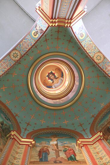 Wall painting in Cathedral of Christ the Savior in Kaliningrad
