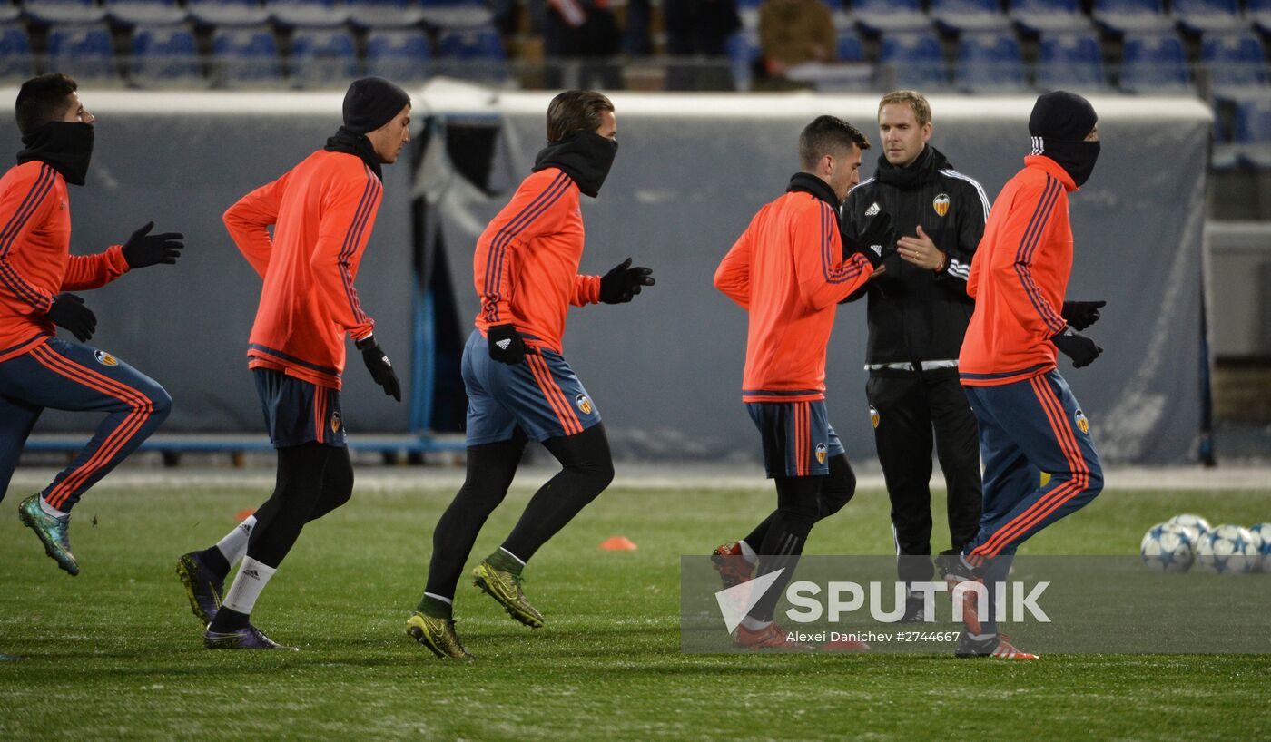 UEFA Champions League. FC Valencia holds training session