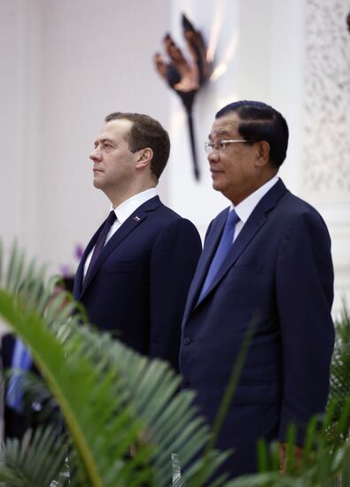 Russian Prime Minister Dmitry Medvedev visits Cambodia