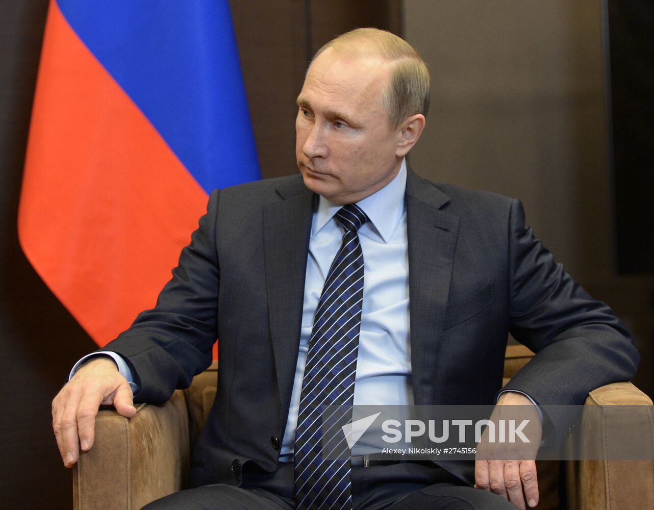 Russian President Vladimir Putin meets with King Abdullah II of Jordan