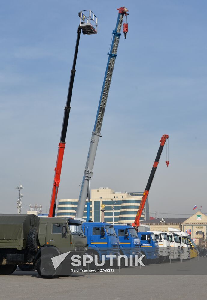 Exhibition of KamAz equipment in Grozny