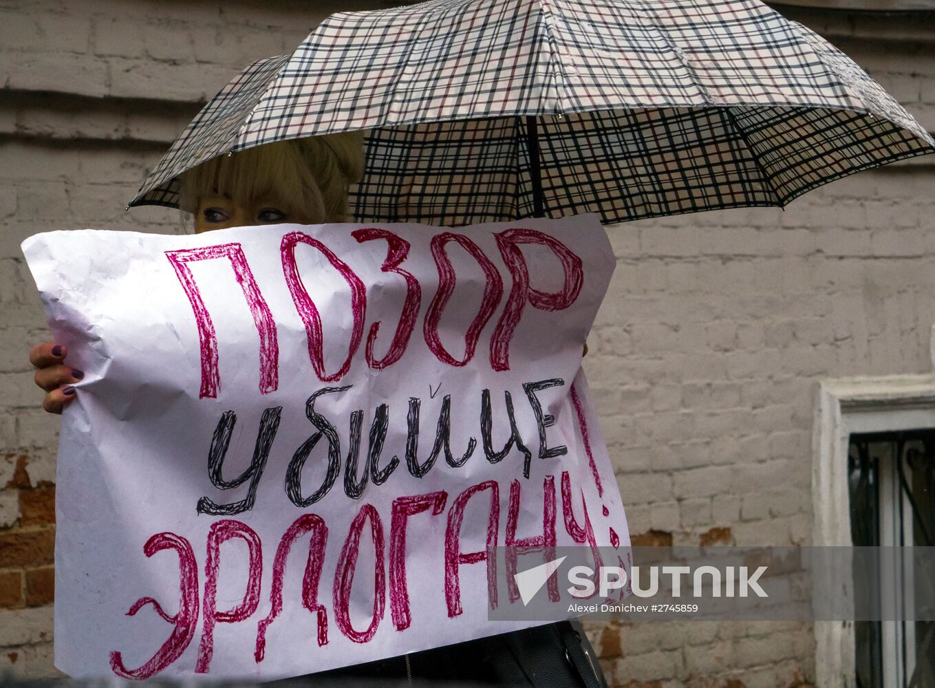 Protests in Russia against Turkish Air Forces' actions