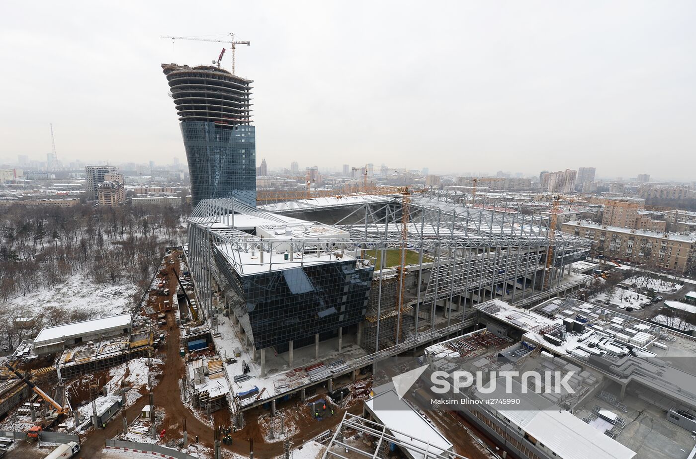 Construction of CSKA stadium in Moscow