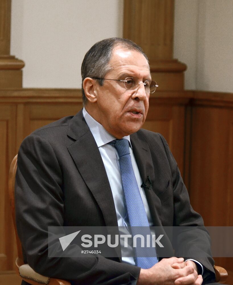 Russian Foreign Minister Sergei Lavrov's interview to Russian and foreign media