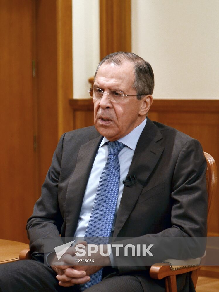 Russian Foreign Minister Sergei Lavrov's interview to Russian and foreign media