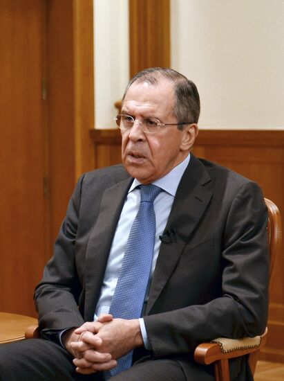 Russian Foreign Minister Sergei Lavrov's interview to Russian and foreign media