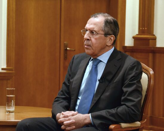 Russian Foreign Minister Sergei Lavrov's interview to Russian and foreign media