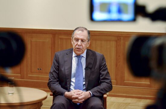 Russian Foreign Minister Sergei Lavrov's interview to Russian and foreign media