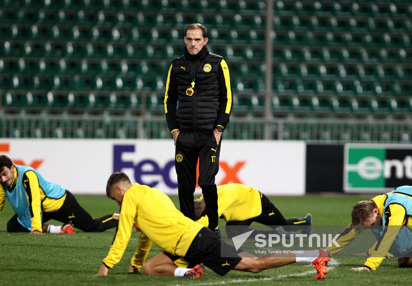 UEFA Europa League. FC Borussia Dortmund holds training session