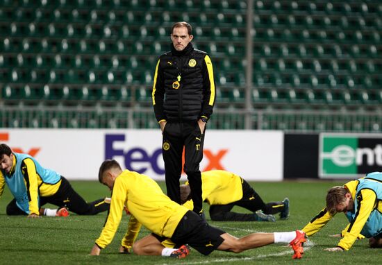 UEFA Europa League. FC Borussia Dortmund holds training session