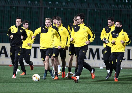UEFA Europa League. FC Borussia Dortmund holds training session