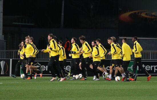 UEFA Europa League. FC Borussia Dortmund holds training session