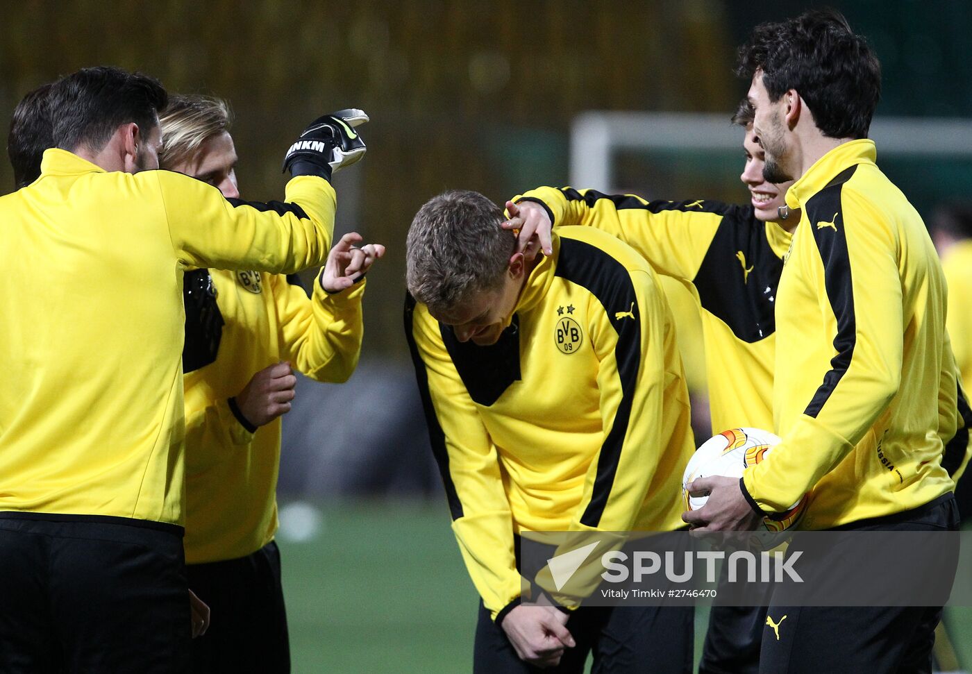 UEFA Europa League. FC Borussia Dortmund holds training session